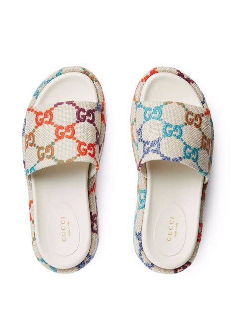 gucci jumper rainbow|gucci rainbow platform slides.